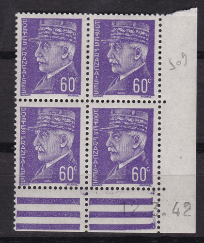 Timbre 1942 france coin - 1942,