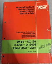 Manuale officina DEUTZ assale