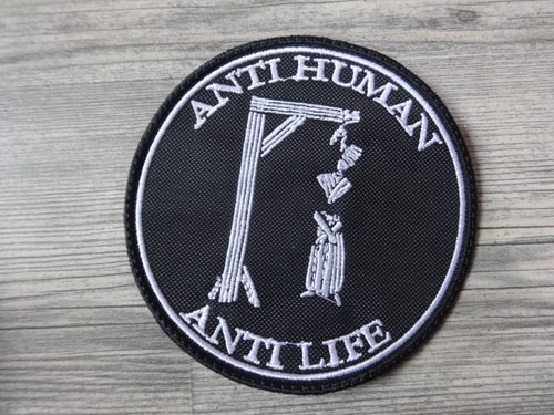 Anti human metal patch shape - anti,