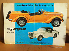 INSEGNA CARTONATA ORSA SPRING EX SIATA 850 FIAT VINTAGE  SIGN