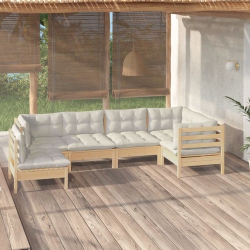 Set divani legno pino - set, in