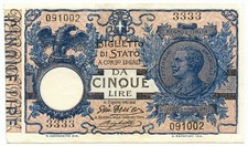 5 LIRE BIGLIETTO DI STATO