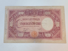 500 LIRE GRANDE C -(FASCIO) 31-03.1943 RARA PICCOLO RESTAURO