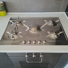 Smeg P705ES Piano Cottura a Gas in Acciaio Inox 5 Fuochi+Forno Ventilato