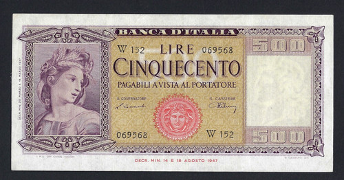 Repubblica italiana 500 lire - italiana,
