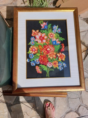 Quadro con ricamo mezzo - con,