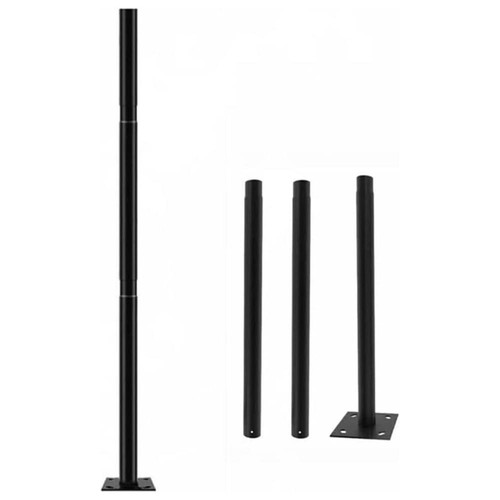 Palo metallo nero mt - in,