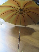 antico OMBRELLO DA PASSEGGIO donna con manico osso colore avorio LUXOR NYLON per