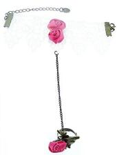 Anello Bracciale Baciamano da Donna Regolabile Braccialetto Pizzo L.1373