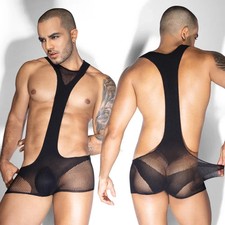 Body Uomo Sexy Nero Mankini -