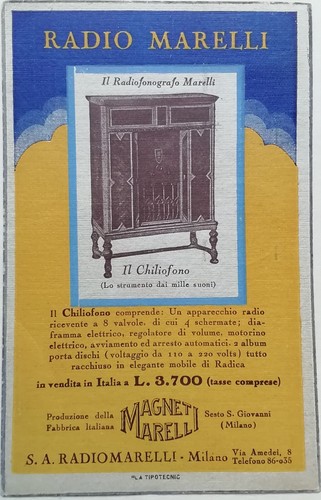 Cartolina pubblicitaria radio - pubblicitaria,