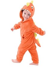 LOLANTA Costumi Carnevale Dinosauro Bambini, Tutina con Cappuccio (6-7 (s9U)