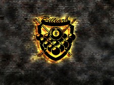 3D wall sign Billiard snooker