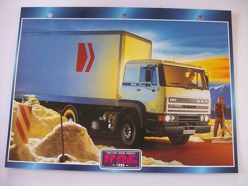 Carte fiche camion - carte, tracteur