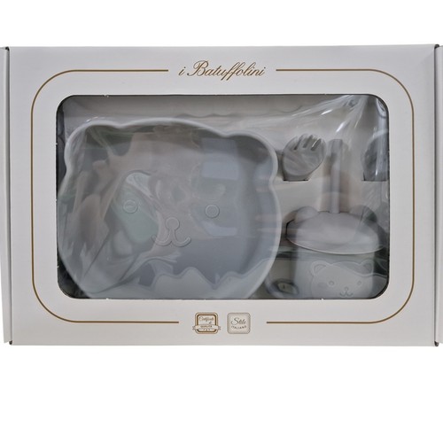 Set pappa 6pz silicone - silicone, grigio