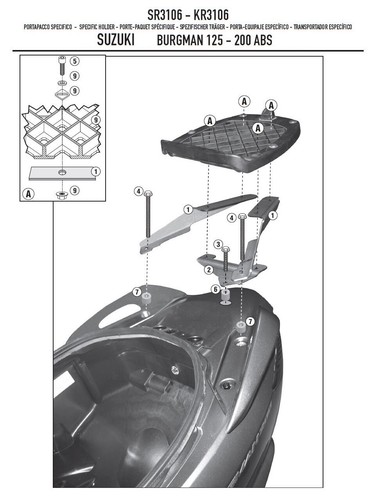 Sr3106 givi attacco bauletto - attacco,