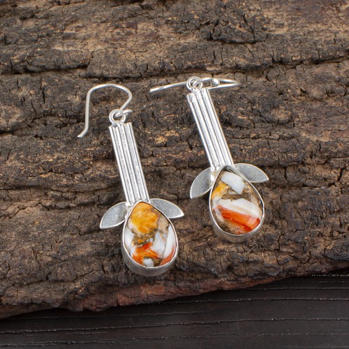 Orecchini goccia arancione - orecchini,