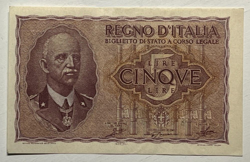Banconota lire impero - lire, anno