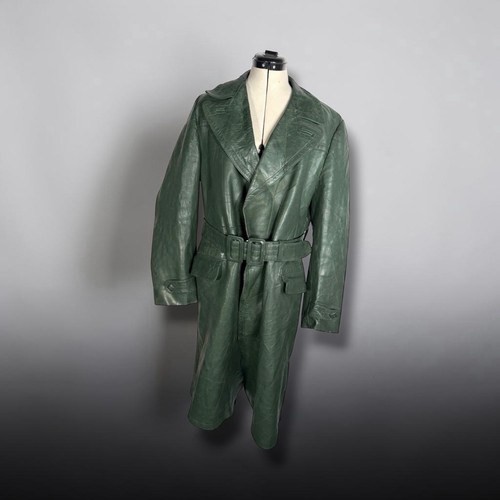 Trench coat pelle moto - , polizia