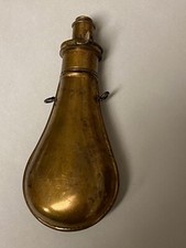 PISTOLA OTTONE POLVERE FIASCHETTA OTTONE LISCIA LUNGHEZZA 7"