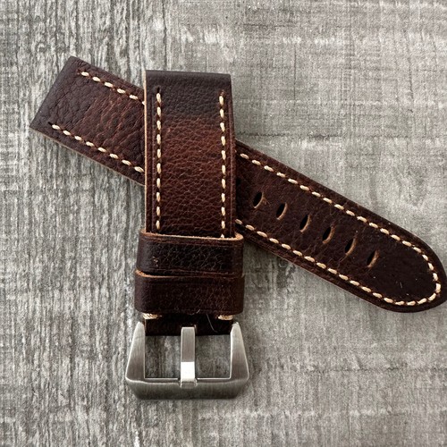 24mm marrone lychee - marrone, pelle