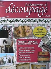 Manuale DECOUPAGE CORSO 16 fogli  MOTIVI DA RITAGLIARE