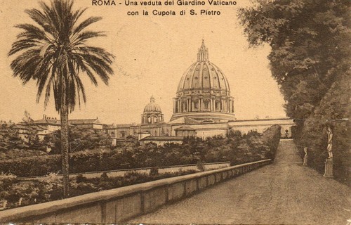 Cartolina roma giardini - cartolina,