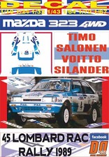 DECAL MAZDA 323 4WD T.SALONEN RAC R. 1989 6th (04)