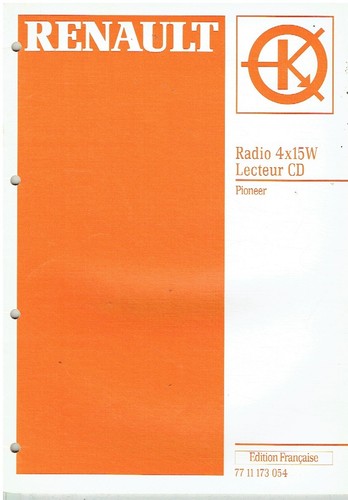 Radio renault pioneer - radio,