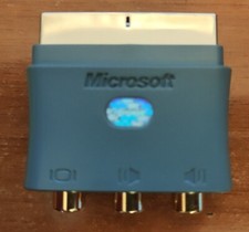 ADATTATORE AV SCART ORIGINALE XBOX 360 Slim Fat MICROSOFT Audio Video adapter TV