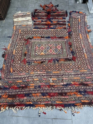 Antico tappeto tribale qashqai - tappeto,