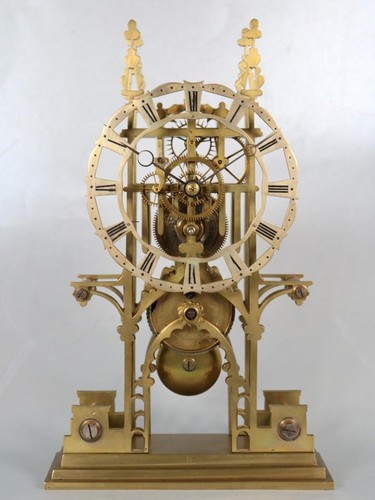 Antique skeleton clock fusee - antique,