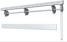 Bastone binario per tenda a pacchetto 5 calate a sgancio rapido a soffitto 200cm