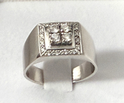 Anello oro bianco kt - kt, con
