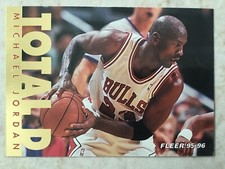Card Carta Collezione Fleer 95 96 Michael Jordan Air NBA Chicago Bulls Total D