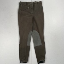 Pantaloni da equitazione Just Togs Jodhpurs 26 verdi Jods da donna