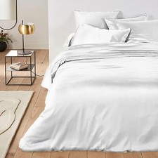 COPRIPIUMINO MATRIMONIALE RASO DI COTONE LISCIO SACCO PIUMONE 2 FEDERE 2 PIAZZE