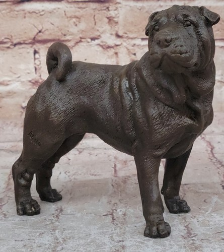Bronzo shar pei statua - pei, ,