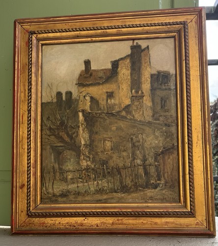 Quadro autore con olio su - con,