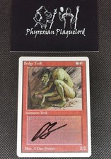 1993 MTG Sedge Troll - Unlimited - Signed By Dan Frazier - Vintage Magic Card