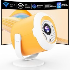 Mini Projector Portable Mini Projector with WiFi and Bluetooth Rotating Film Pro