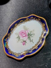 Mini Vassoio in porcellana Limoges France Vintage con motivo floreale