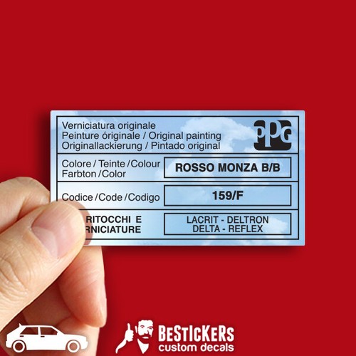 Adesivo vernice lancia delta - adesivo,