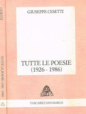 Tutte Le Poesie (1926-1986) [Paperback] Cesetti Giuseppe