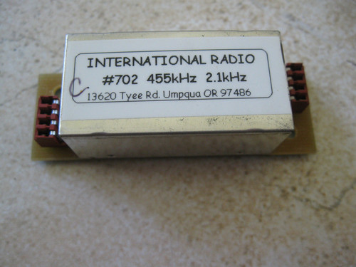 Filtro ssb inrad 702 1khz - inrad, 2.1khz