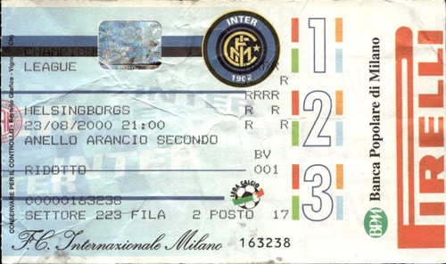 Biglietto stadio inter - inter, fc