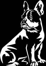 Adesivo BULLDOG FRANCESE - Bulldog adesivo auto - sticker - contorno #05