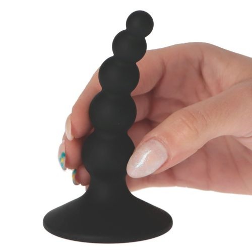 Plug anale silicone nero - in, a