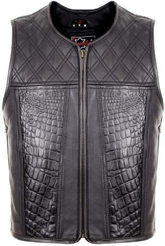 Gilet moto uomo vera pelle - gilet,