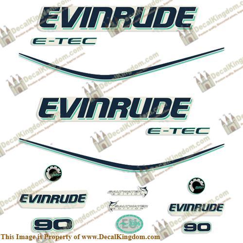 Kit decalcomanie evinrude 90cv - decalcomanie,